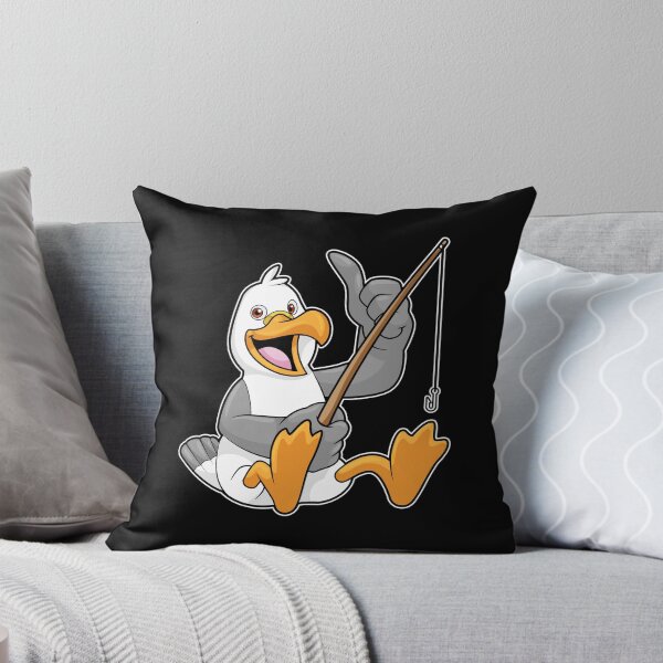 Item preview, Seagull at Fishing with Fishing rod designed and sold by Snabdesign84.