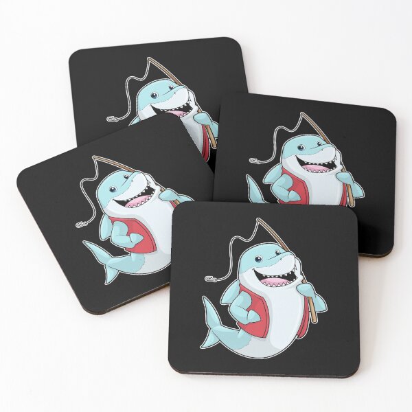 Item preview, Shark at Fishing with Fishing rod designed and sold by Snabdesign84.