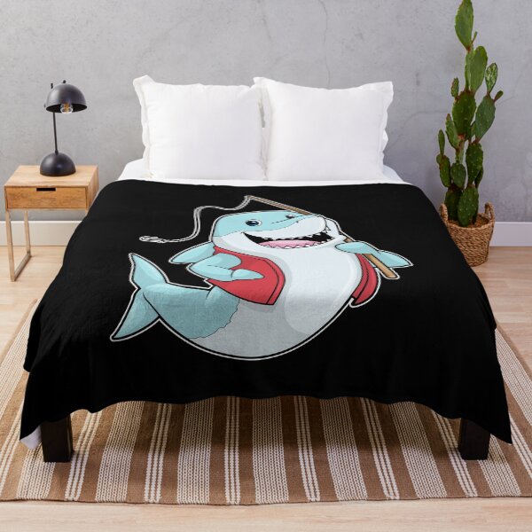 Item preview, Shark at Fishing with Fishing rod designed and sold by Snabdesign84.