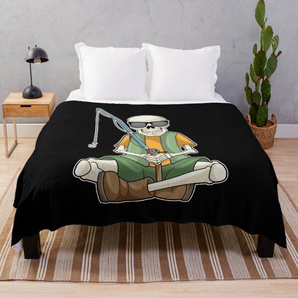Item preview, Skeleton at Fishing with Fishing rod designed and sold by Snabdesign84.
