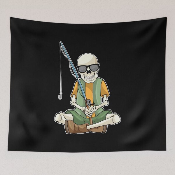 Item preview, Skeleton Angler Fishing rod Fishing designed and sold by Snabdesign84.