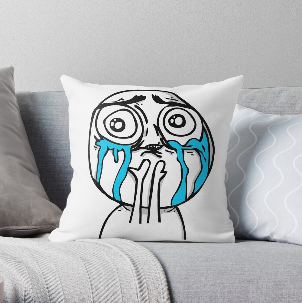  Troll Face Meme Funny Dank Meme Troll Face Throw Pillow : Home  & Kitchen