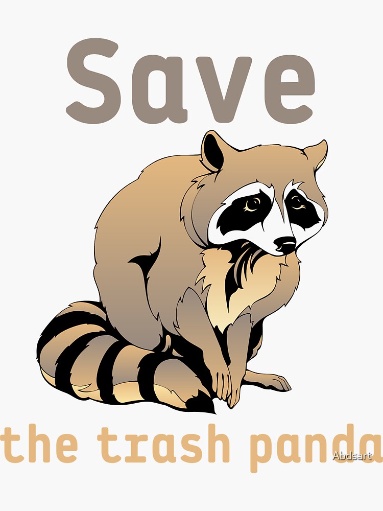 Trash Panda Raccoon Sticker