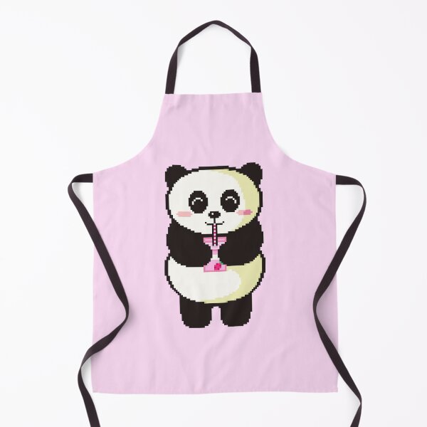 Item preview, Cute panda drinking strawberry milk designed and sold by OneMorePixel.