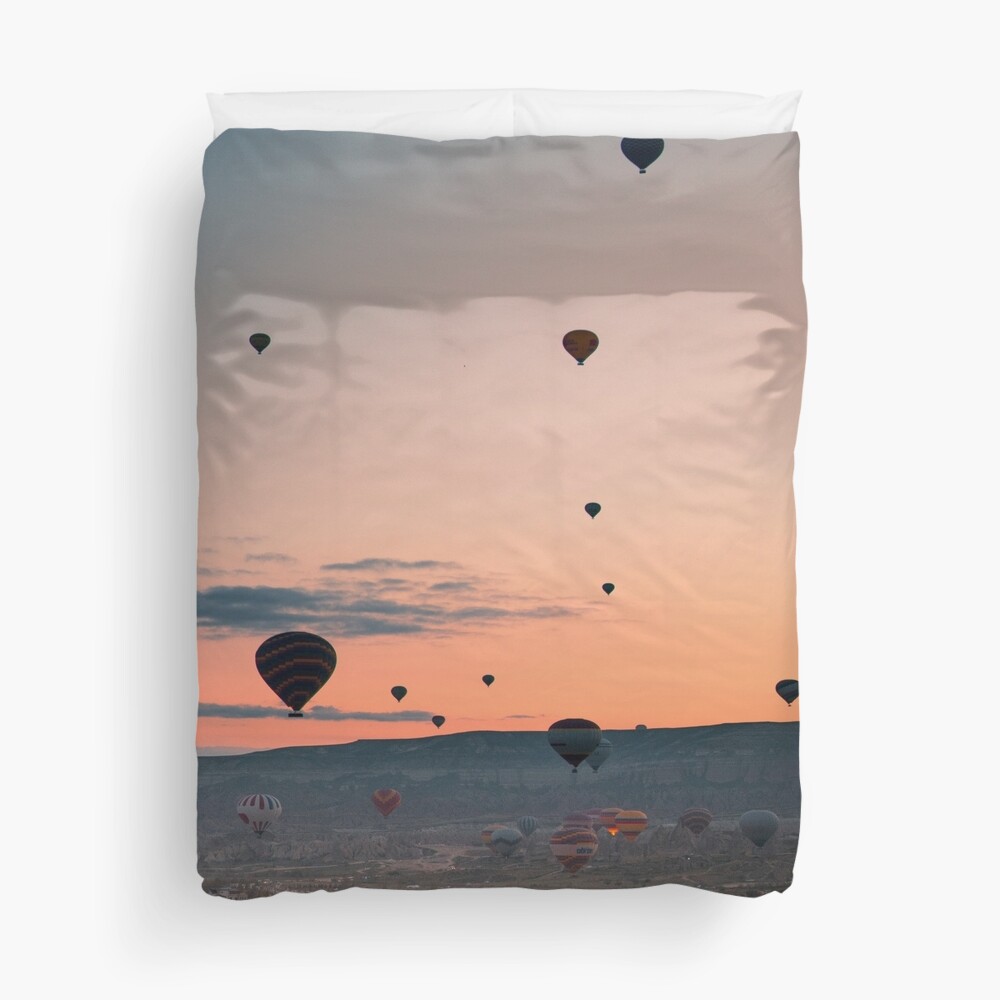 Hot air balloon Duvet Cover