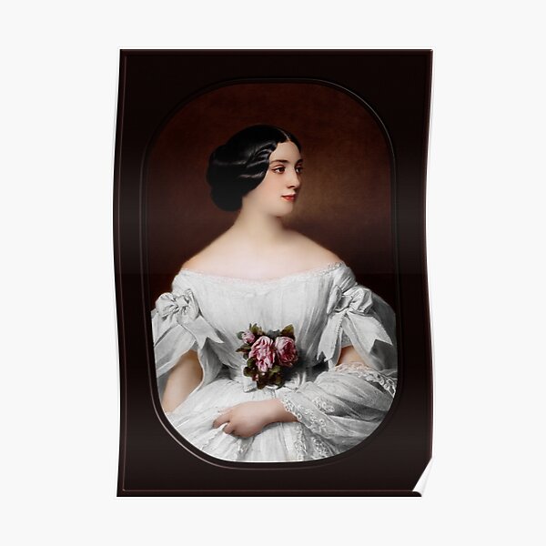 Portrait of Mrs Renouard de Bussière by Hermann Winterhalter Fine Art Xzendor7 Old Masters Reproductions Poster