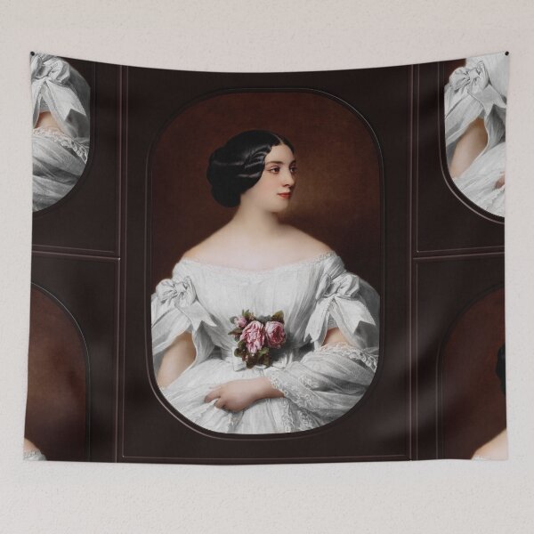 Item preview, Portrait of Mrs Renouard de Bussière by Hermann Winterhalter Fine Art Xzendor7 Old Masters Reproductions designed and sold by Xzendor7 Digital Art Creations.