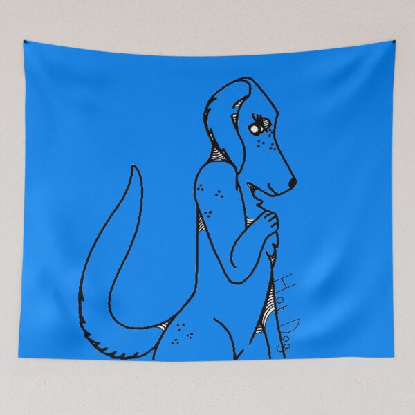 Item preview, bright blue, Hot. Dog.  designed and sold by beckyhowling.