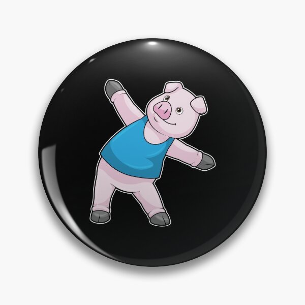 Artikelvorschau, Schwein bei Yoga Dehnübungen entworfen und verkauft von Snabdesign84.