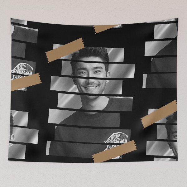Item preview, Choi Siwon Super Junior Siwon Korean Kpop Monochrome Stripe Design designed and sold by Piosenka Art.