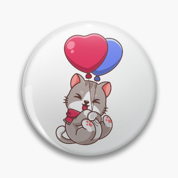 Item preview, Cute cat floating with balloon designed and sold by ajamshed.