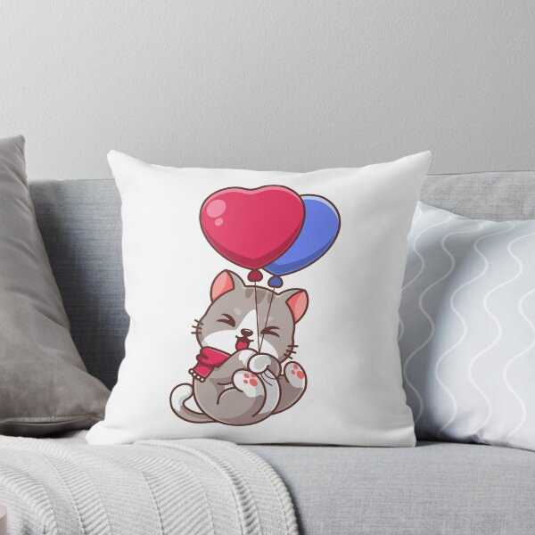 Item preview, Cute cat floating with balloon designed and sold by ajamshed.