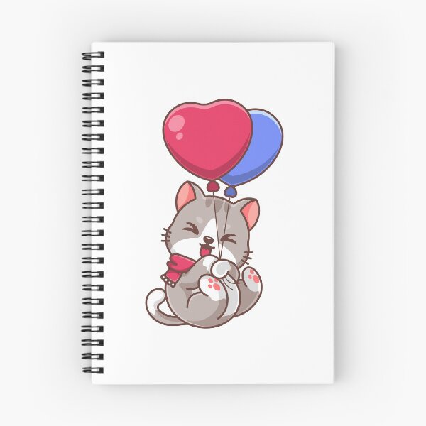 Item preview, Cute cat floating with balloon designed and sold by ajamshed.