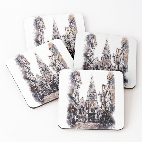Item preview, Glasgow City Streets Travel Poster Series watercolor ink edition 07 designed and sold by Naumovski.