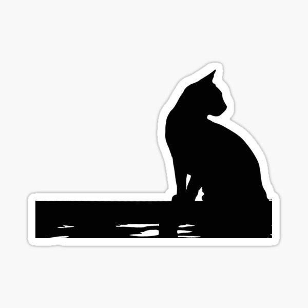 Sitting Black Cat Abstract Silhouette. Icon, Logo vector illustration.  15697039 Vector Art at Vecteezy