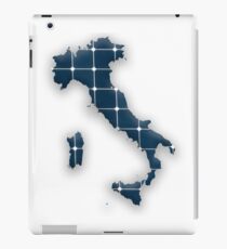 Map of Italy with photovoltaic solar panels. iPad Case/Skin