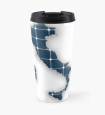 Map of Italy with photovoltaic solar panels. Travel Mug