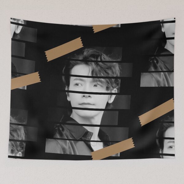 Item preview, Lee DongHae Super Junior Shindong  Korean Kpop Monochrome Stripe Design designed and sold by Piosenka Art.