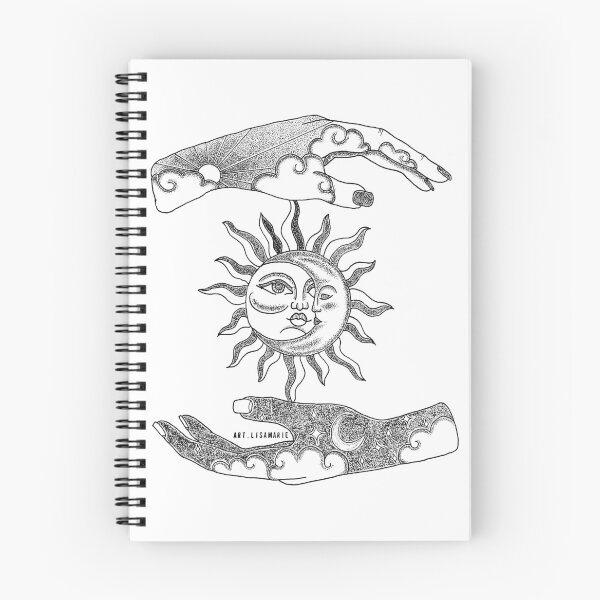 Artikelvorschau, Dotwork Sonne & Mond entworfen und verkauft von artlisamarie.