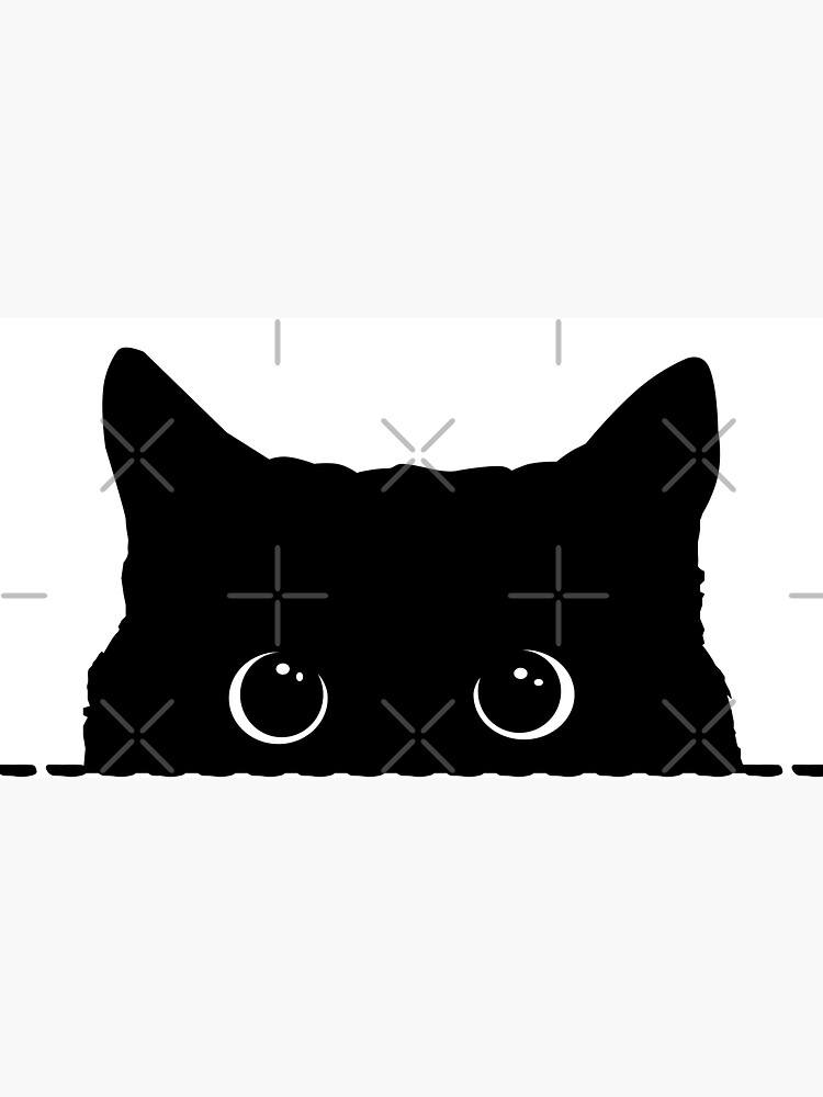Discover Black Cat Peeking  Cap