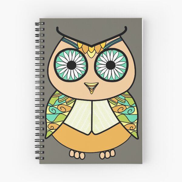 Item preview, Flower-eyed owl designed and sold by SnailAndCo.