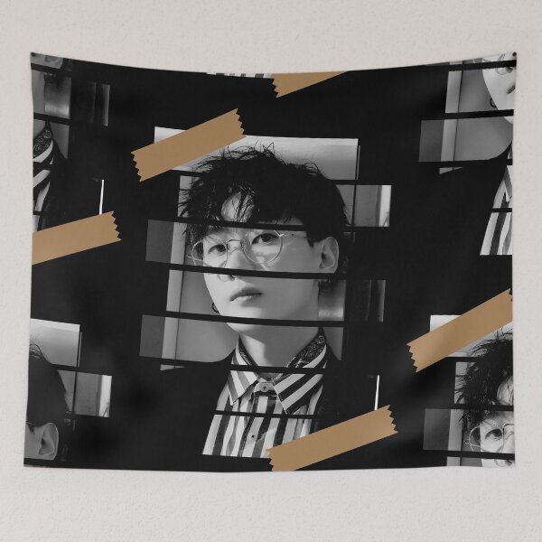 Item preview, Lee Hyukjae Super Junior Eunhyuk Korean Kpop Monochrome Stripe Design designed and sold by Piosenka Art.