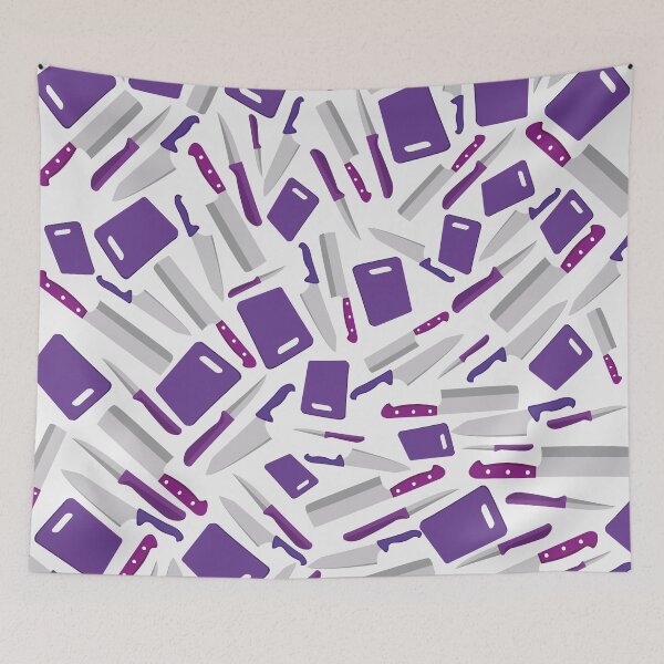 Item preview, cutting board and knifes pattern designed and sold by Yulacreative.