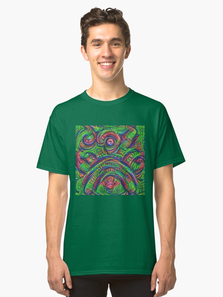 Alternate view of Green #DeepDream Classic T-Shirt
