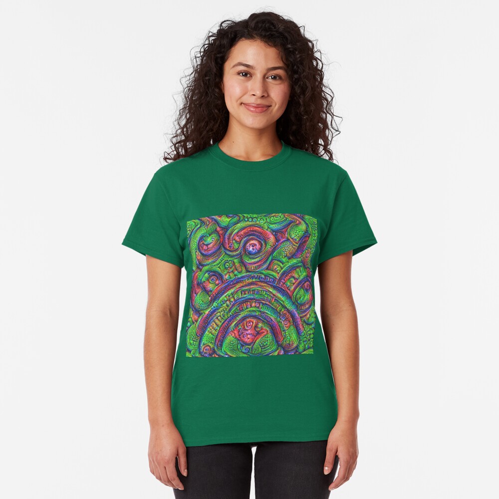 Green #DeepDream Classic T-Shirt