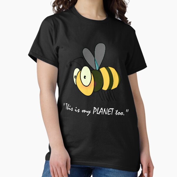 Artikel-Vorschau von Niedliche Bienen-Tier-Planeten-Kunst - Schwarz, designt und verkauft von geekySlicks.