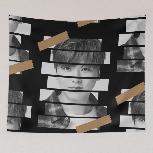 Item preview, Lee Sungmin Super Junior Sungmin Korean Kpop Monochrome Stripe Design designed and sold by Piosenka Art.