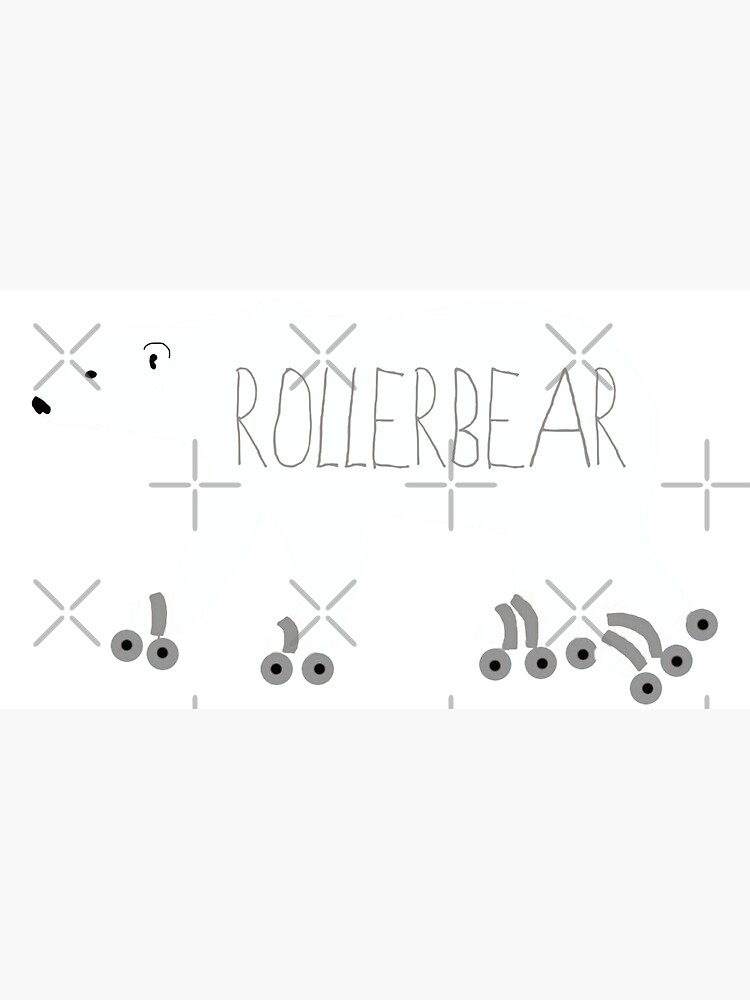 Polar Bear on Roller Skates Funny Pun Zipper Pouch for Sale by