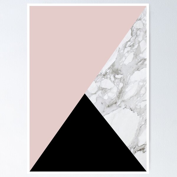 Item preview, Marble, Pink and Black Triangles designed and sold by lightandshine.