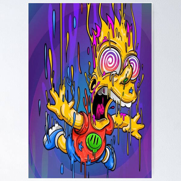 Animtion The Simpsons Bart Sad Tears，Modern Style，Wall Art