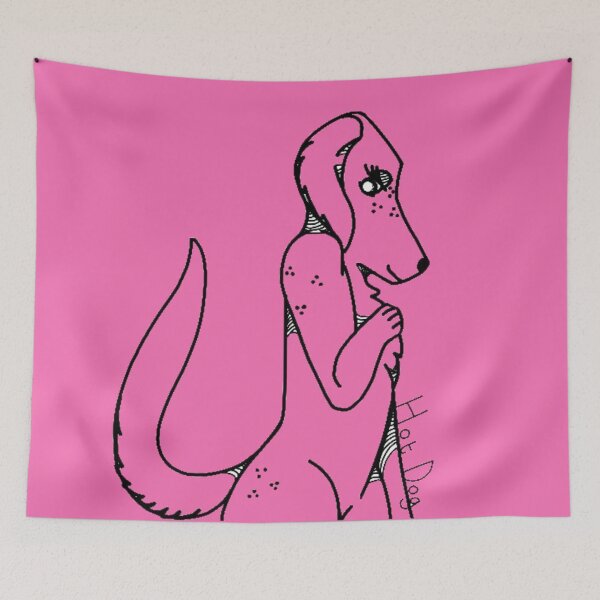 Item preview, bright pink, Hot. Dog.  designed and sold by beckyhowling.