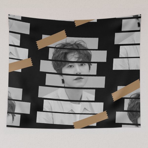 Item preview, Cho Kyuhyun Super Junior Kyuhyun Korean Kpop Monochrome Stripe Design designed and sold by Piosenka Art.