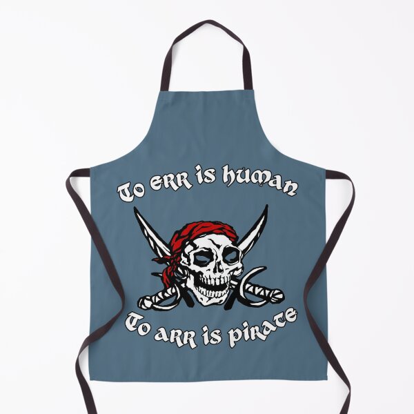 Item preview, To err is human - to arr is pirate (skull & swords, red cap) funny designed and sold by SolidEarthArt.