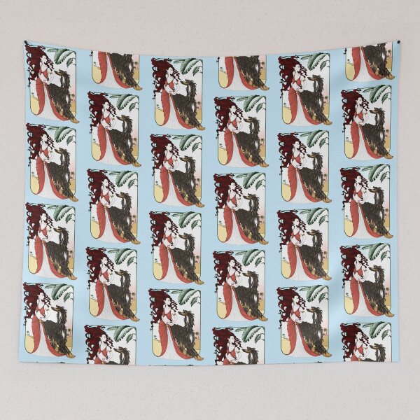 Item preview,  AFGHAN HOUND. Black & Tan  Afghan with brown haired goddess. designed and sold by chepea2.