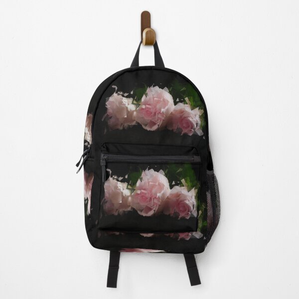 Item preview, Cubist Pink Roses on a Black Background designed and sold by KALEIDOSCOPE UK.