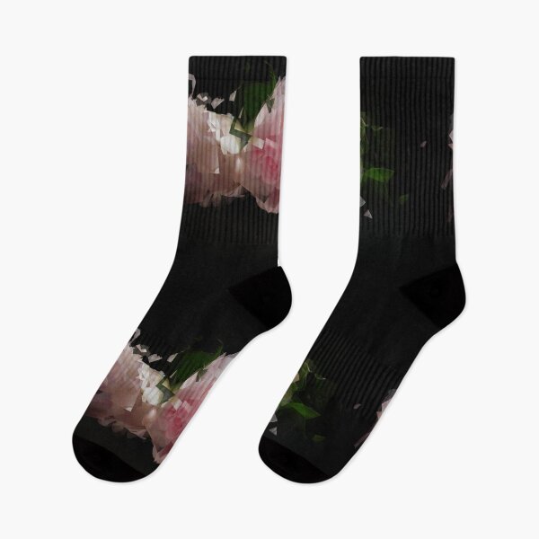 Item preview, Cubist Pink Roses on a Black Background designed and sold by KALEIDOSCOPE UK.