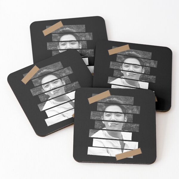 Item preview, Kim Youngwoon Super Junior Kangin Korean Kpop Monochrome Stripe Design designed and sold by Piosenka Art.