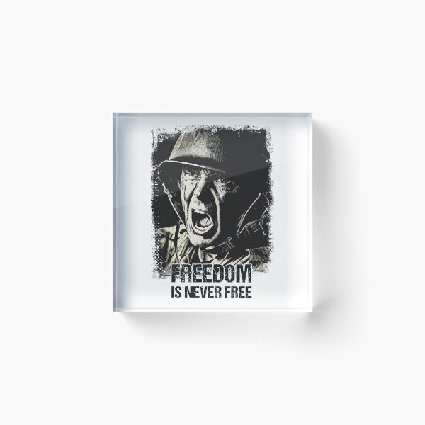 Item preview, Freedom is never FREE Veteran Soldier Vintage Style Artwork Patriotic Quote designed and sold by Naumovski.