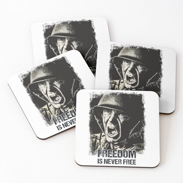 Item preview, Freedom is never FREE Veteran Soldier Vintage Style Artwork Patriotic Quote designed and sold by Naumovski.