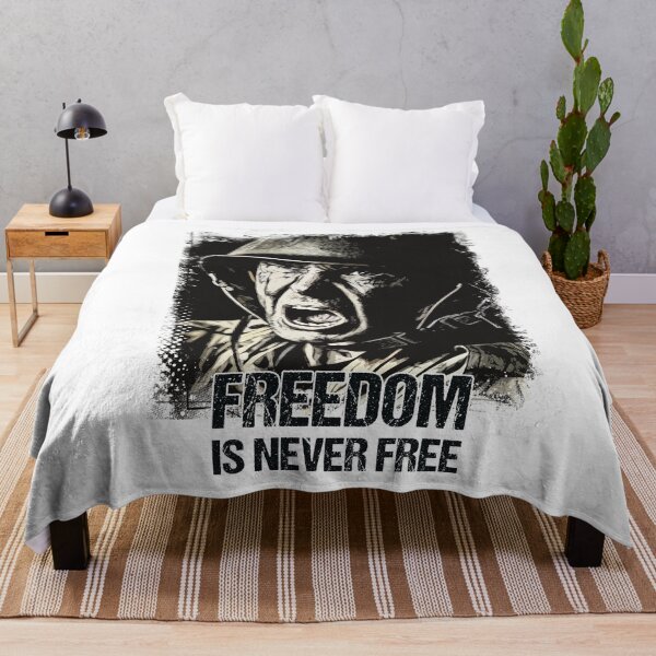 Item preview, Freedom is never FREE Veteran Soldier Vintage Style Artwork Patriotic Quote designed and sold by Naumovski.