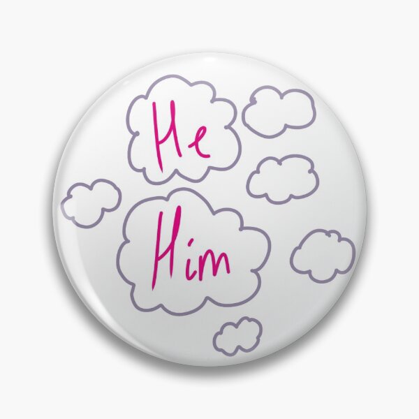 Item preview, he/him pronoun circle designed and sold by EmoGayWorm.