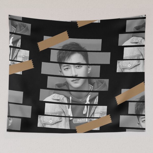 Item preview, Han Geng Super Junior Han Korean Kpop Monochrome Stripe Design designed and sold by Piosenka Art.
