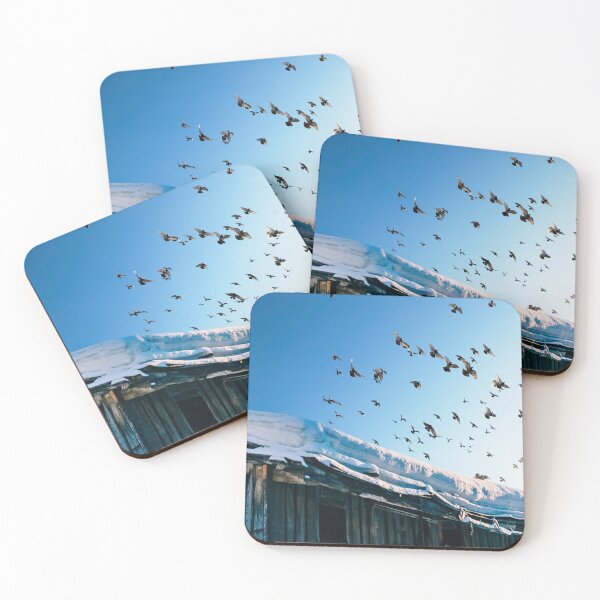 Item preview, Birds Fly Over the Snow Covered Roof designed and sold by JoyforU.