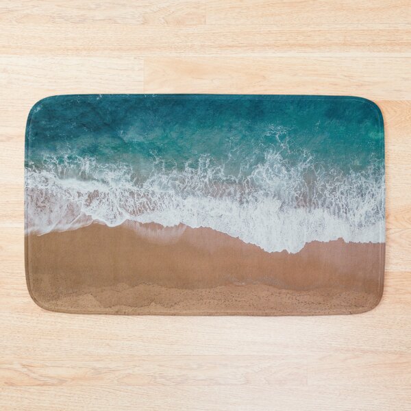 Item preview, Beautiful Beach waves bath mat designed and sold by Infinity-Wear.