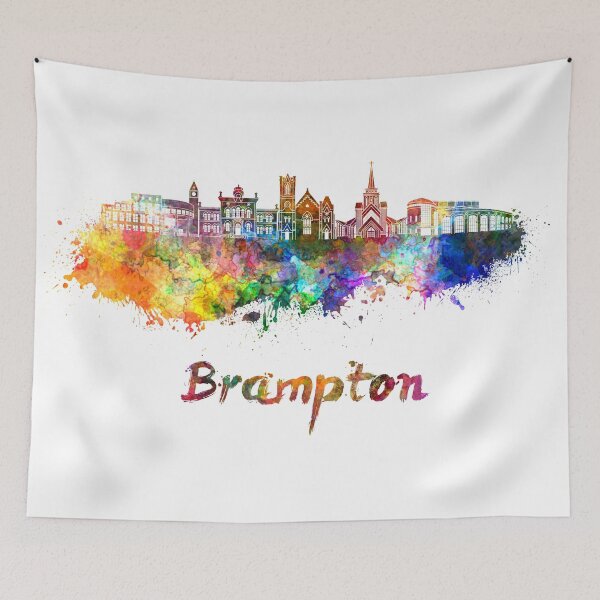 Item preview, Brampton skyline in watercolor designed and sold by paulrommer.