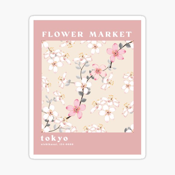 Item preview, Flower Market Tokyo Pastel Art designed and sold by fempreneurco.